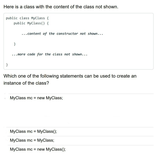 Solved Here is a class with the content of the class not | Chegg.com