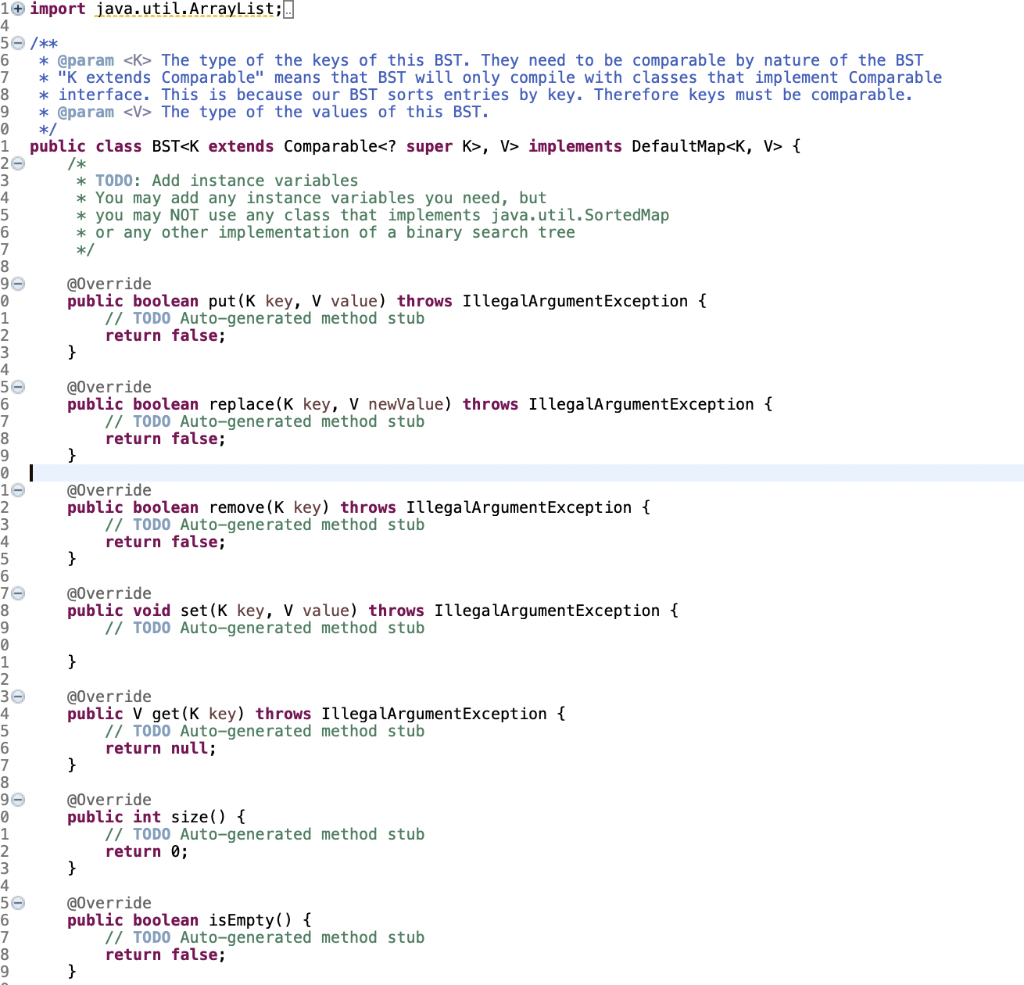 Solved You'll provide a fast implementation of an interface | Chegg.com