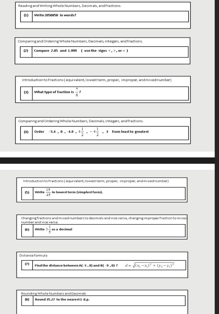 Solved Adding, subtracting multiplying and dividing whole | Chegg.com