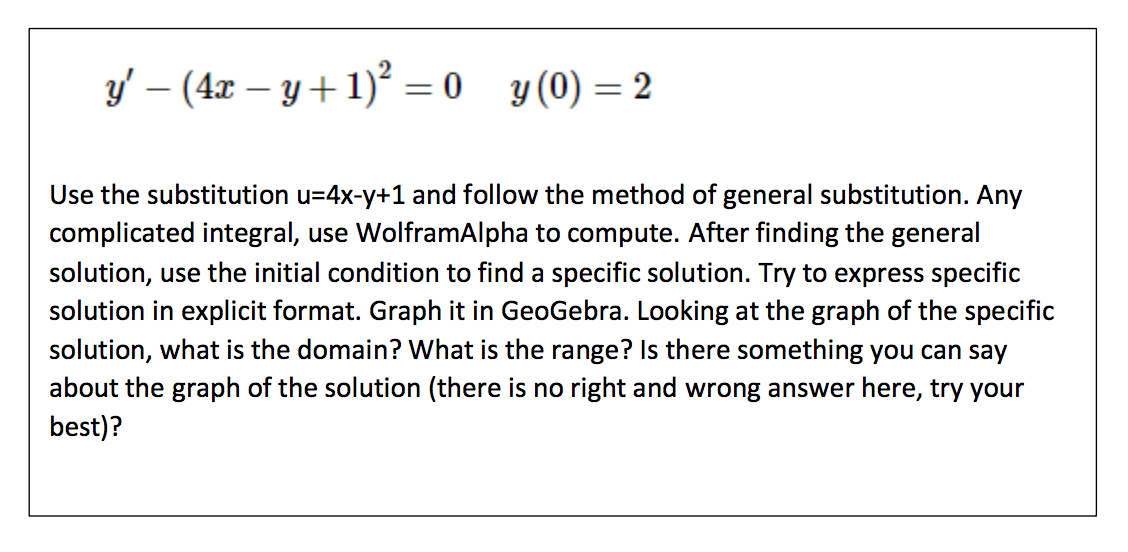 2x y 4 0 x y 1 0 substitution method