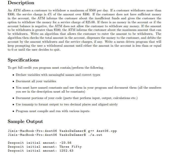 solved-description-an-atm-allows-a-customer-to-withdraw-a-chegg