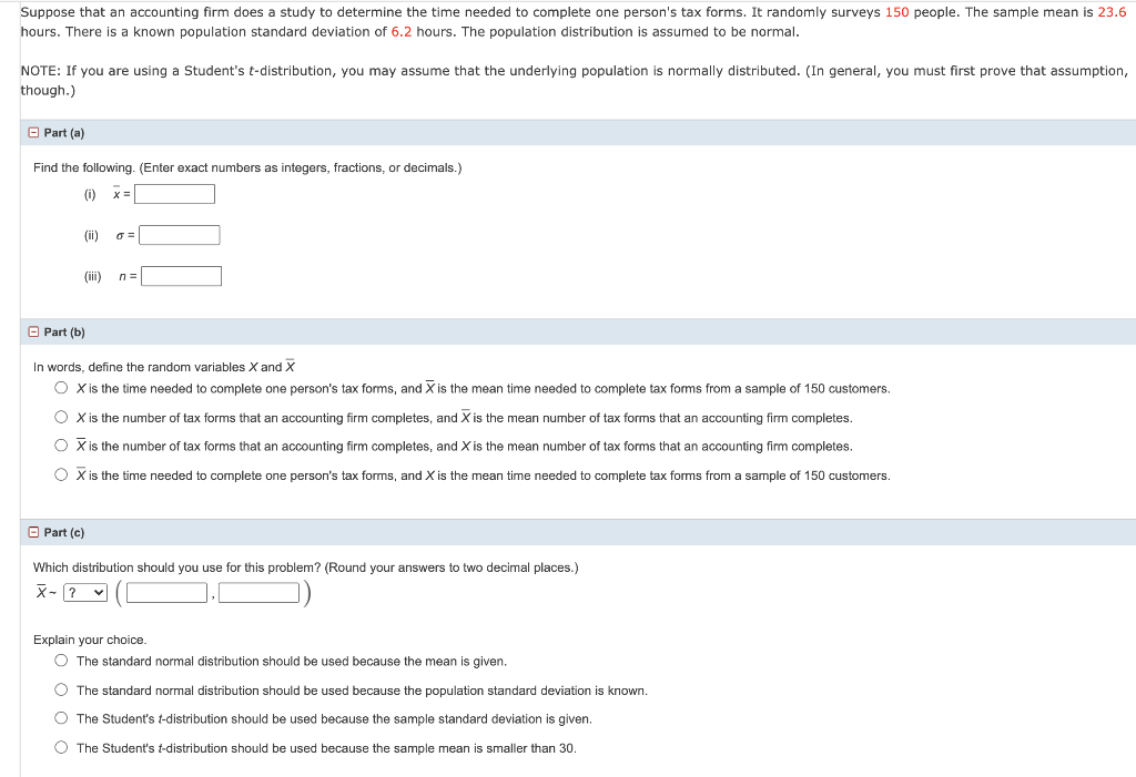 Solved Suppose that an accounting firm does a study to | Chegg.com