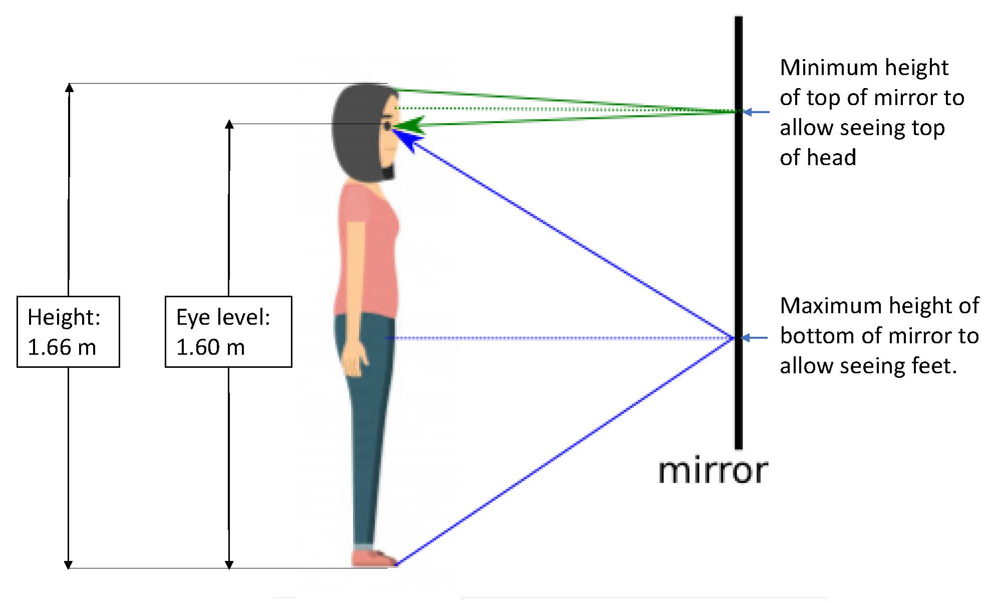 Solved given the height and eye levels shown in the picture 60 off