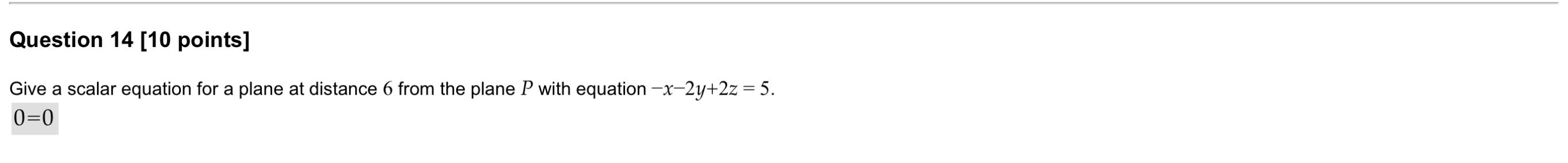 find scalar equation of a plane calculator