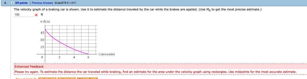 Solved The Velocity Graph Of A Braking Car Is Shown. Use It | Chegg.com