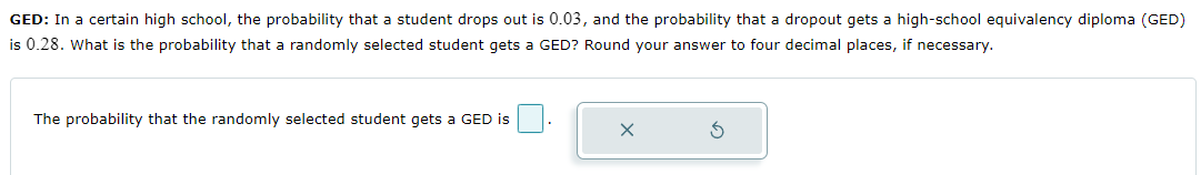 Solved GED: In a certain high school, the probability that a | Chegg.com