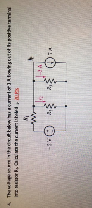 Solved The voltage source in the circuit below has a current | Chegg.com