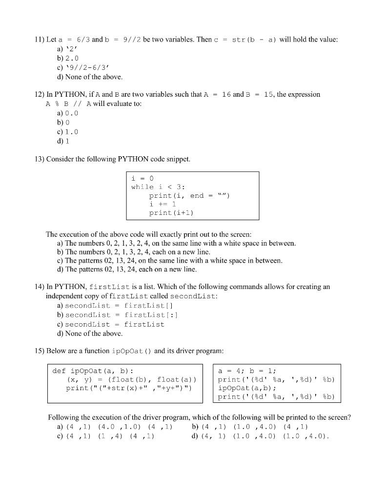 Solved Problem 1: Multiple Choice Questions (40 Points) For | Chegg.com