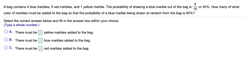 Solved Experiment: A bag contains 4 colored balls (a blue, a