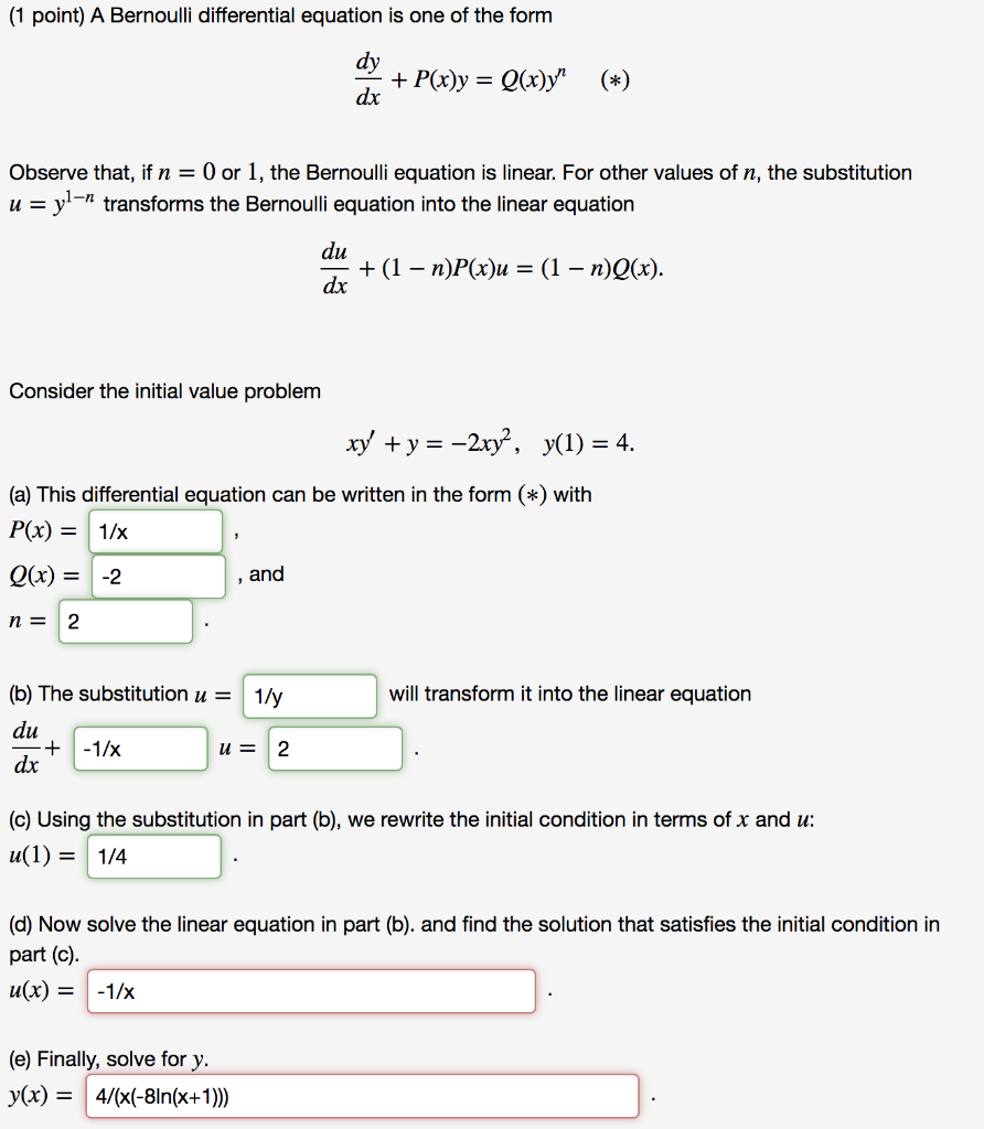 Solved (d) Now Solve The Linear Equation In Part (b). And | Chegg.com