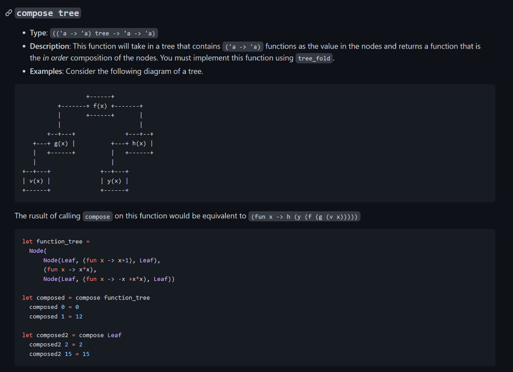 Solved type 'a tree = | Node of 'a tree *'a 'a 'a tree | Chegg.com