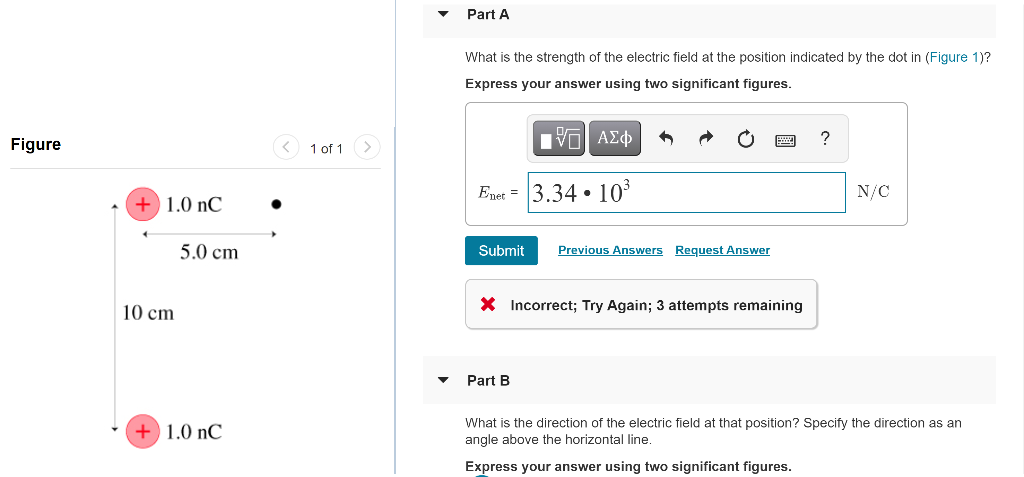 Solved Part A - What is the strength of the electric field | Chegg.com