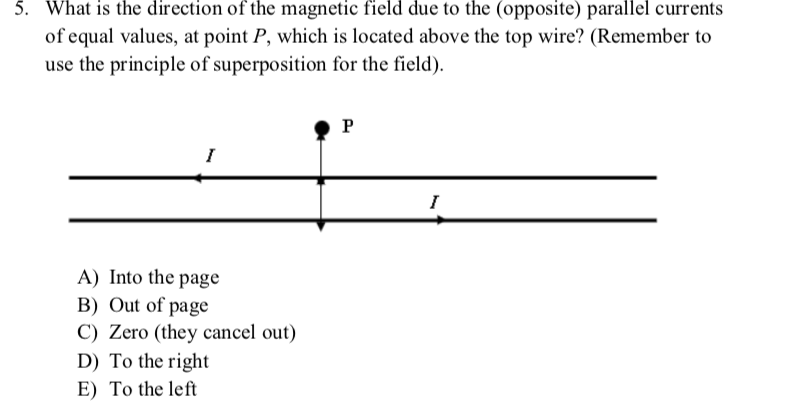 Solved 5. What Is The Direction Of The Magnetic Field Due To | Chegg.com