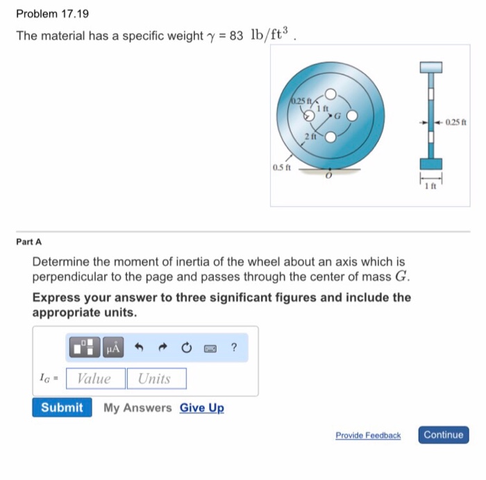 Solved Problem 17.19 The material has a specific weight γ = | Chegg.com