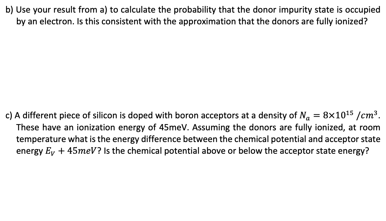 2 Silicon Is Doped With Phosphorus Donors At A De