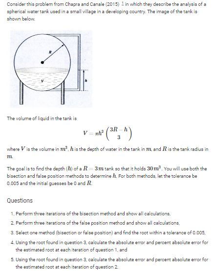 Solved Consider this problem from Chapra and Canale (2015) 1 | Chegg.com