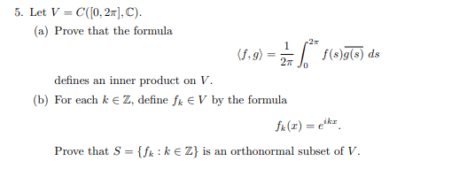 Solved 5 Let V C 0 28 C A Prove That The Formula Chegg Com