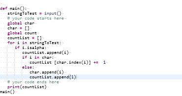 Solved Given an input string, count the occurrences of all | Chegg.com