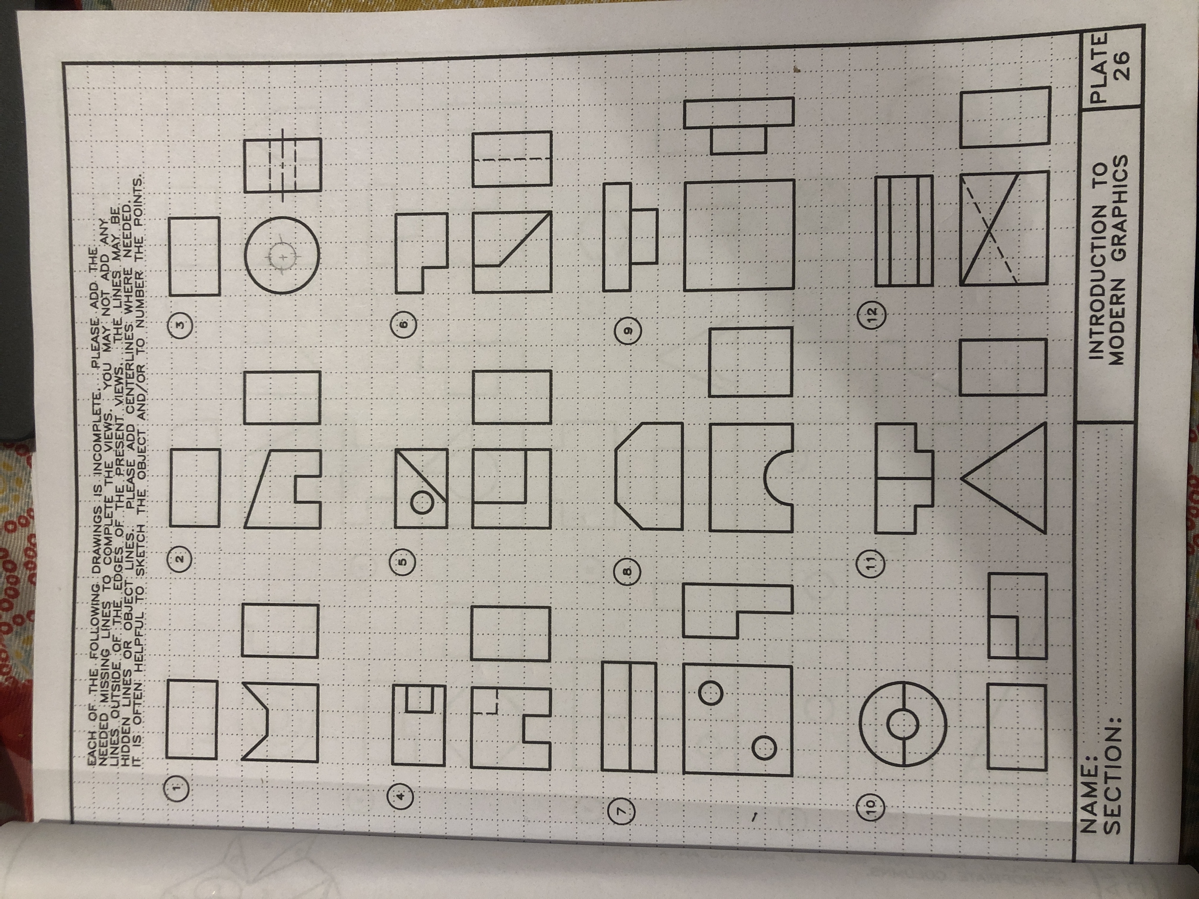 Easy Drawing Incomplete Solved EACH OF THE FOLLOWING DRAWING IS INCOMPLETE... PLEASE | Chegg.com