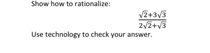 2 sqrt 3 rationalize