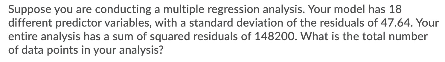 Solved Suppose You Are Conducting A Multiple Regression | Chegg.com