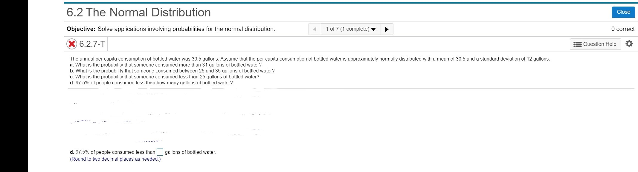 Solved 6.2 The Normal Distribution Close Objective: Solve | Chegg.com