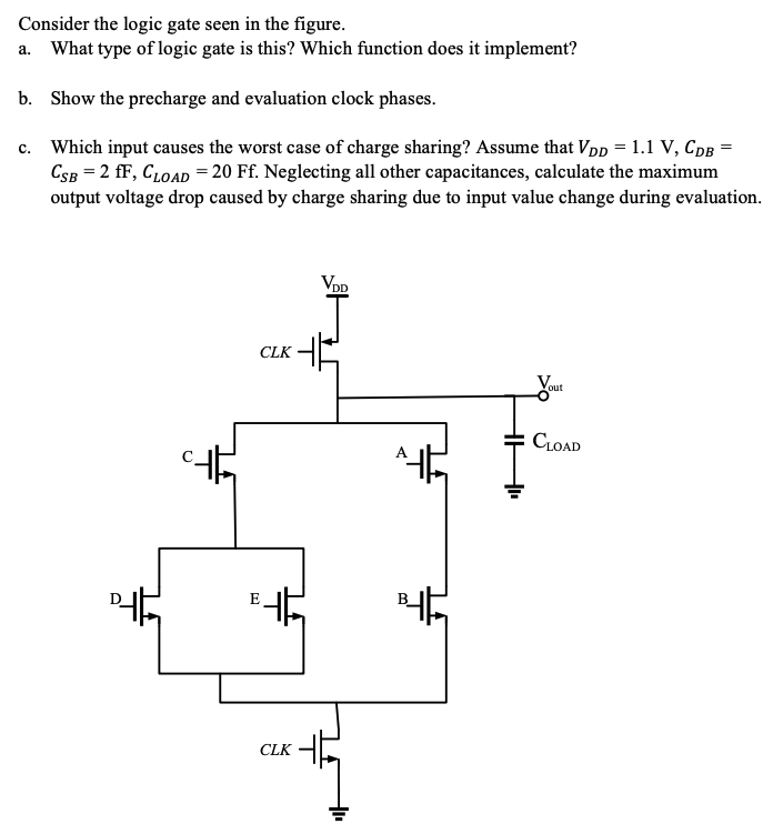 Solved Consider the logic gate seen in the figure. a. What | Chegg.com