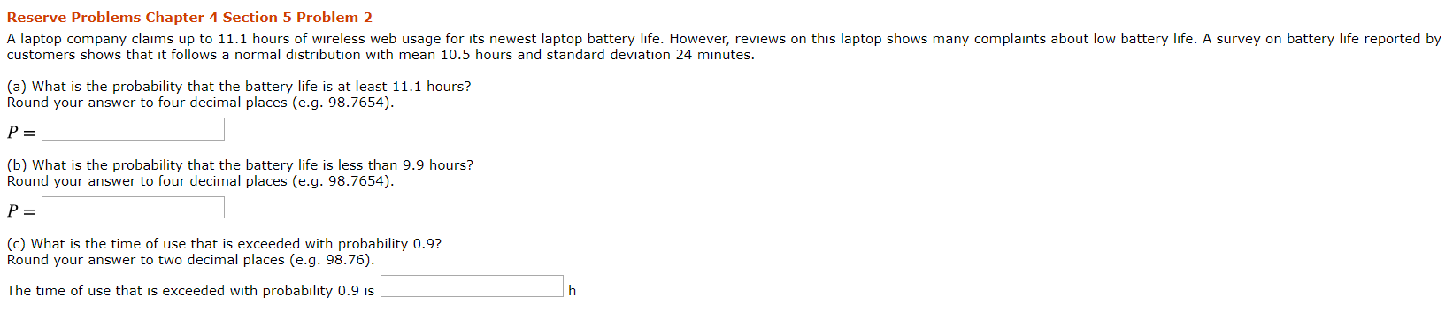 Solved Reserve Problems Chapter 4 Section 5 Problem 2 A | Chegg.com
