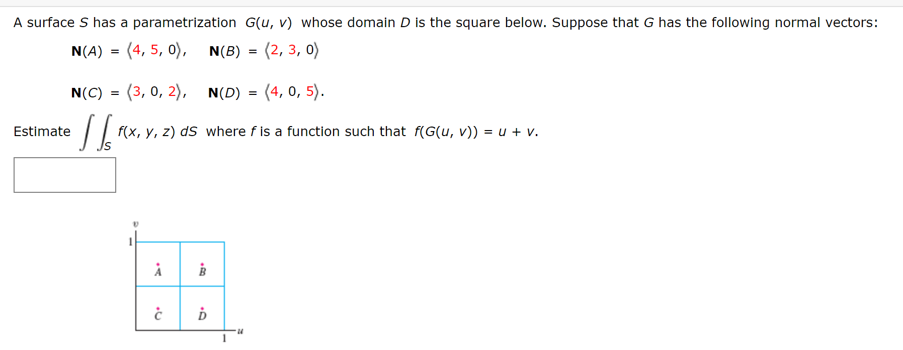 Solved A Surface S Has A Parametrization U V Whose Dom Chegg Com