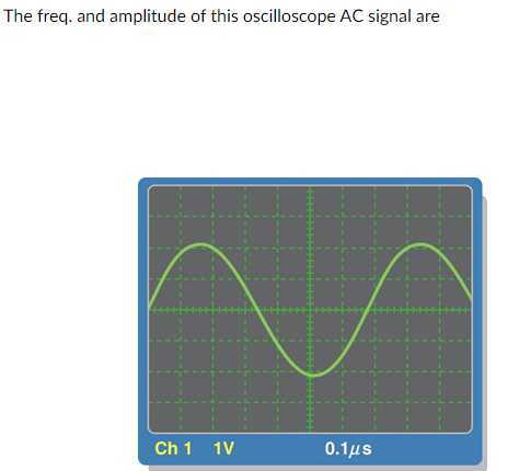 Solved The freq. and amplitude of this oscilloscope AC | Chegg.com