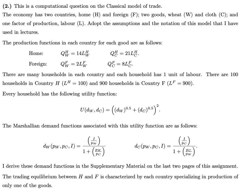(2.) This is a computational question on the | Chegg.com