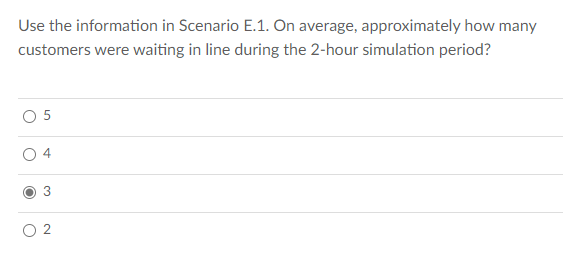 Solved Scenario E.1 SimQuick is being used to simulate the | Chegg.com