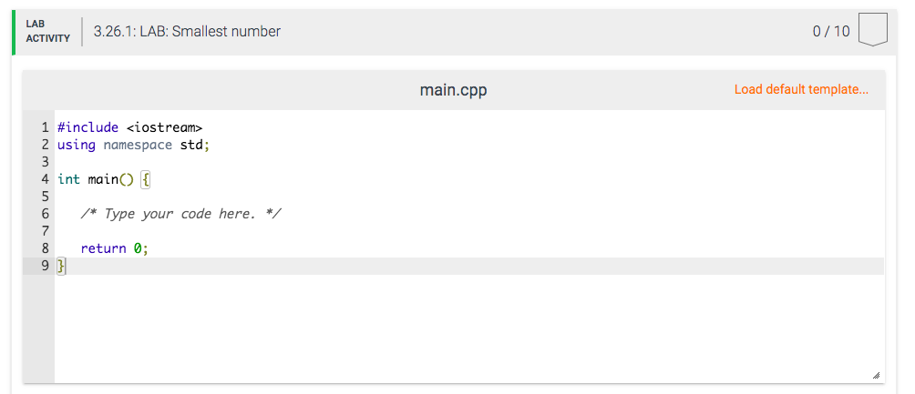 Solved How can I still do 3.26.1 Lab: Smallest Number | Chegg.com