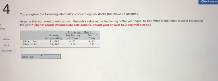 Solved Check my wa 4 You are given the following information | Chegg.com