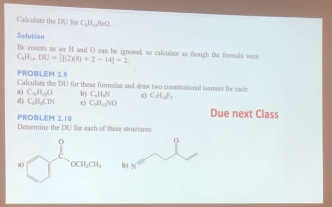 Solved Calculate The DU For C,H, BIO Solution Br Counts As | Chegg.com