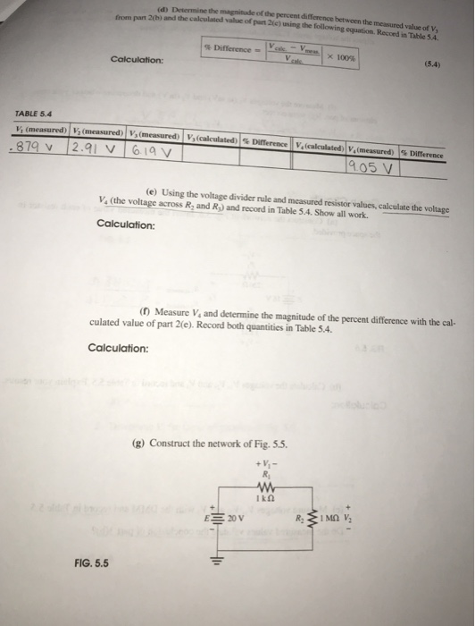 Solved Voltage Divider Rule Construct the circuit of Fig. | Chegg.com