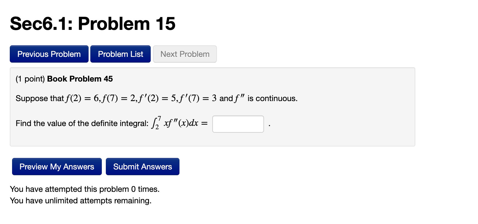 Solved Sec6.1: Problem 15 Previous Problem Problem List Next | Chegg.com