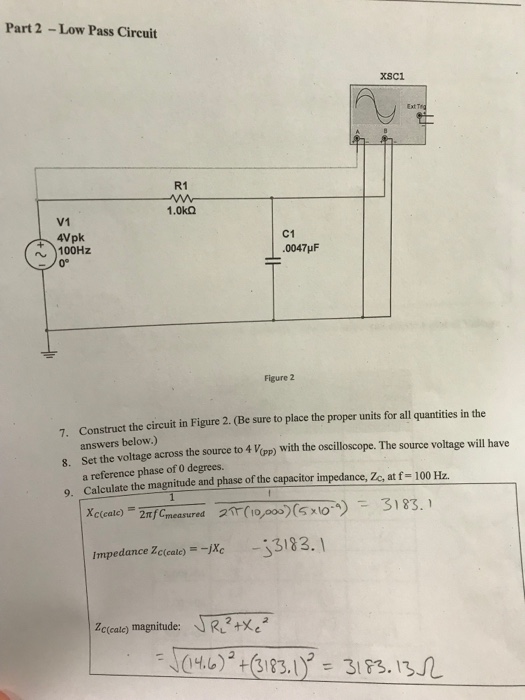Solved MARE 307 Lab 07 -Passive Low Pass & High Pass Filters | Chegg.com