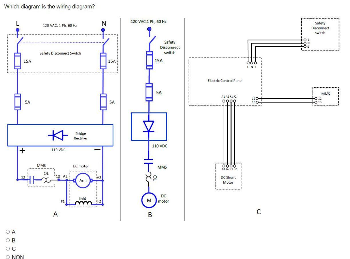Solved Which diagram is the wiring diagram? L N 120 VAC, 1