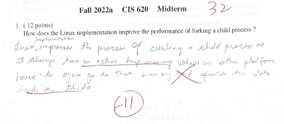 Solved 1. ( 12 points) How does the Linux implementation | Chegg.com