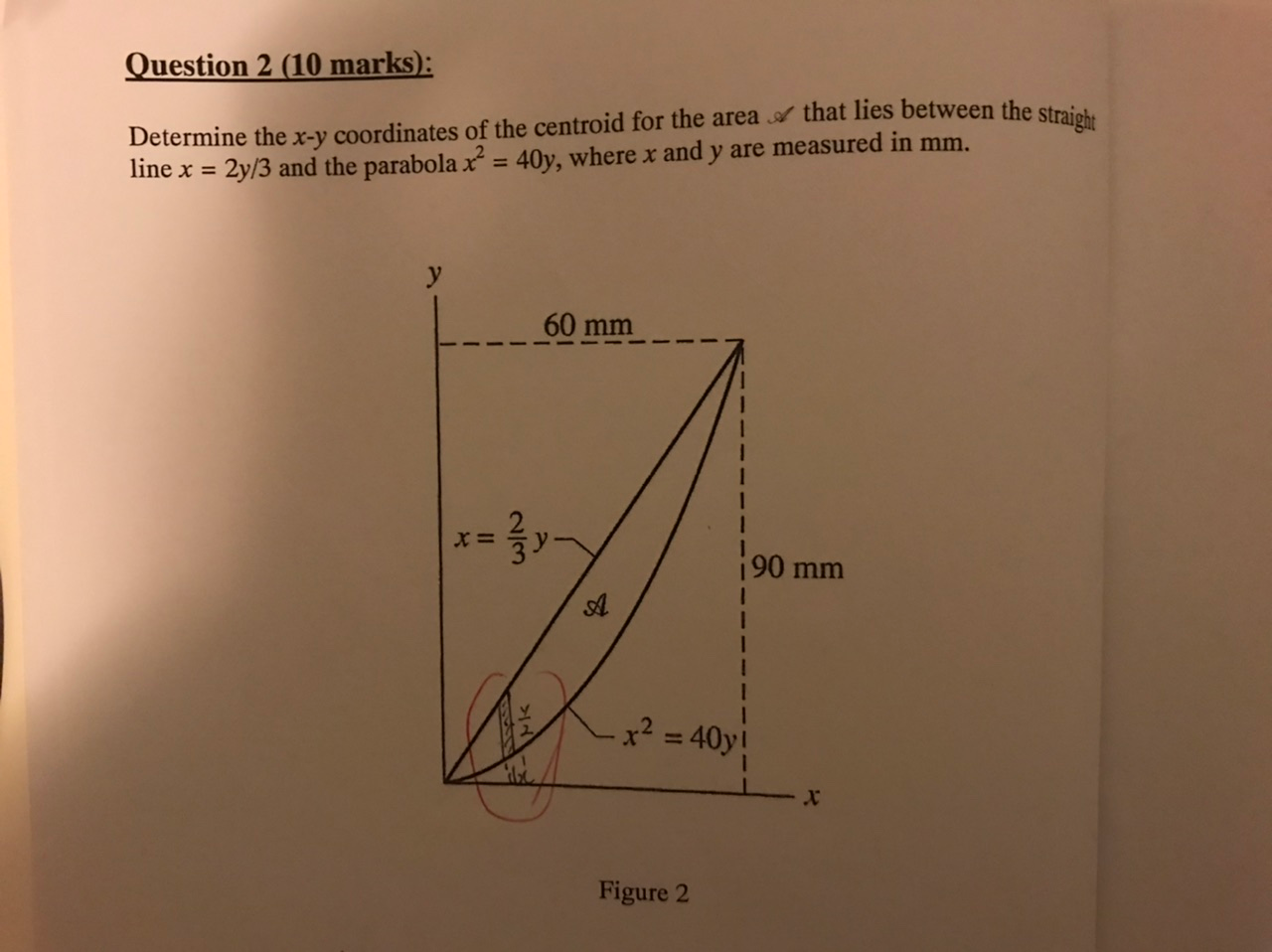 Solved Question 2 10 Marks Determine The X Y Coordinates Chegg Com