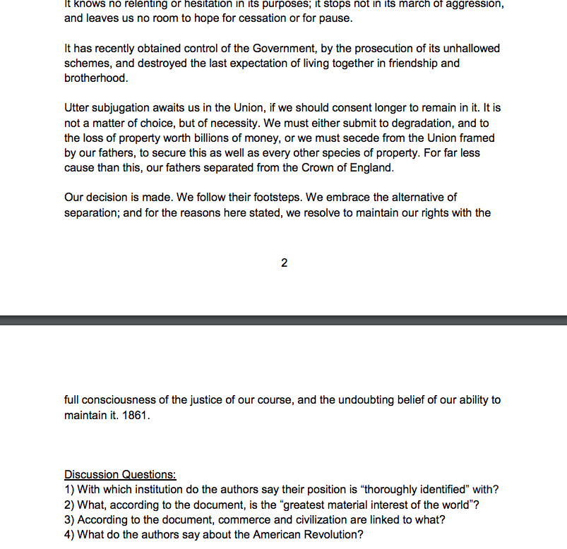 Solved A Declaration of the Immediate Causes which Induce | Chegg.com