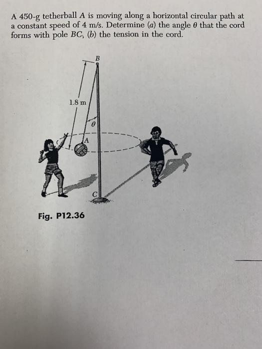 Solved A 450g tetherball A is moving along a horizontal
