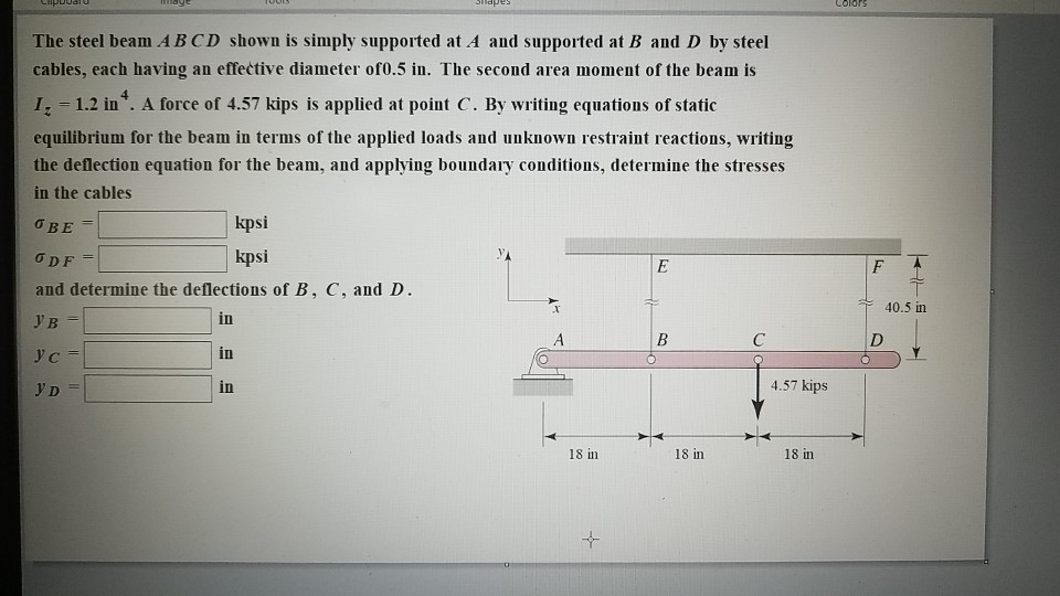 Solved The steel beam ABCD shown is simply supported at A | Chegg.com