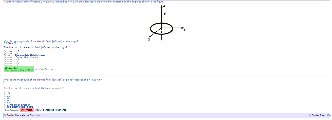 Solved A Uniform Circular Ring Of Charge Q 6 30 Pc And Chegg Com