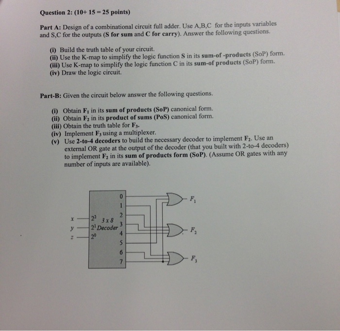 Solved Question 2: (10+ 15-25 points) Part A: Design of a | Chegg.com