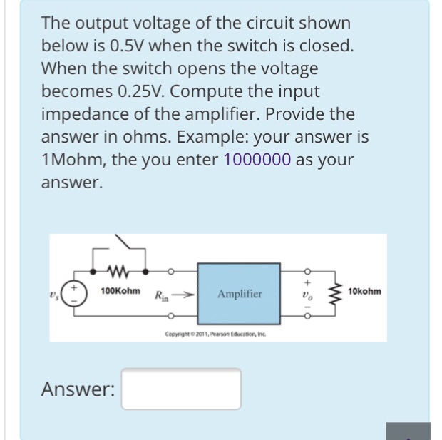 Solved The Output Voltage Of The Circuit Shown Below Is 0...