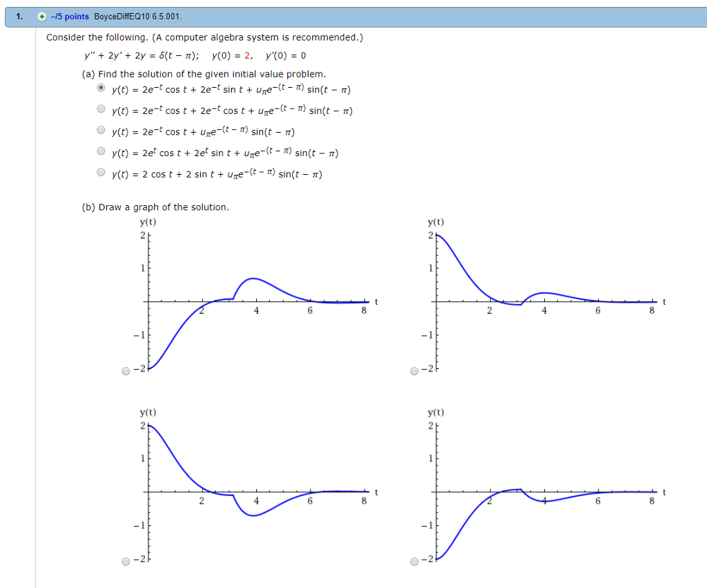 Solved Consider the following. (A computer algebra system | Chegg.com