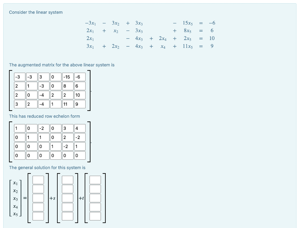 Solved Consider the linear system 3x2 + x2 2x1 3x1 + 2x2 The | Chegg.com