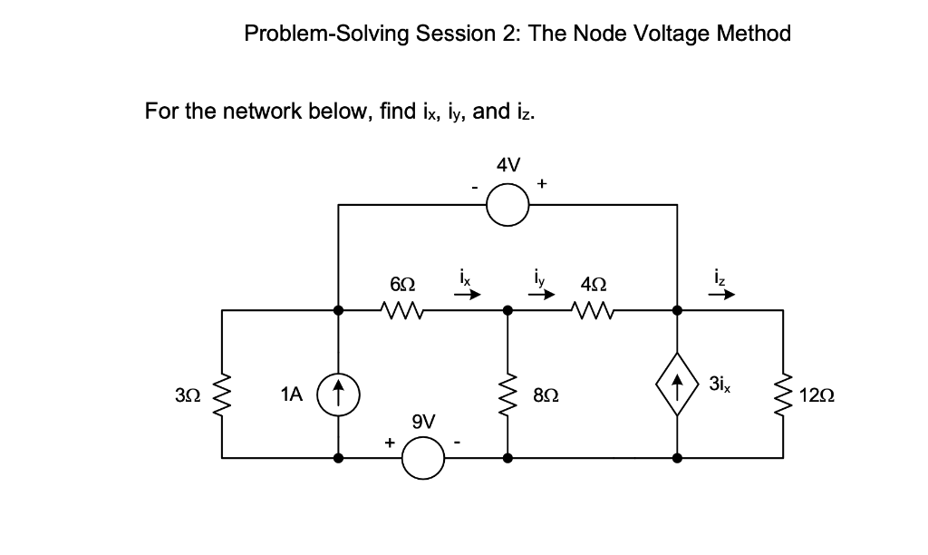 Solved Problem-Solving Session 2: The Node Voltage Method | Chegg.com